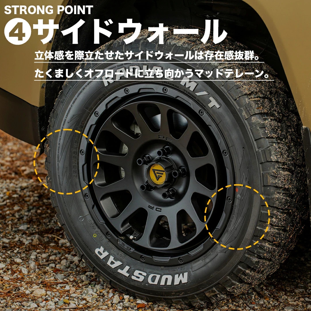 2026年製 MUDSTAR RADIAL M/T 195/65R15 91T WL 195/65-15 ホワイト